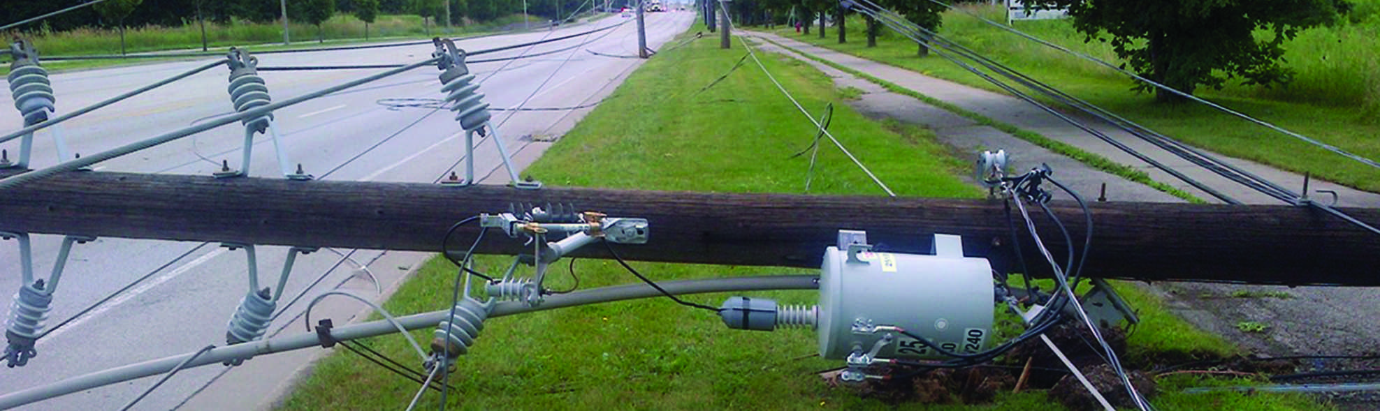 downed hydro pole